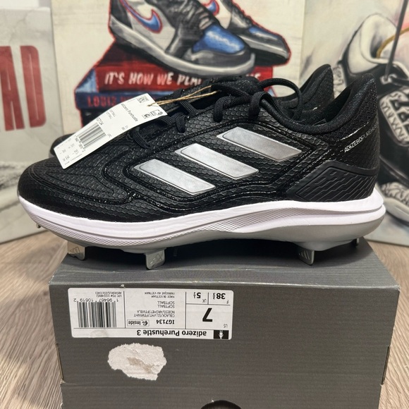 Adidas Adizero PureHustle 3 Women Size 7-9.5 US Softball Metal Cleats IG7134 New - Picture 5 of 12